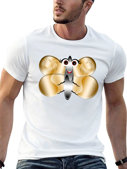 Funny Butterfly Graphic T-Shirt