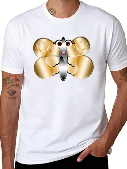 Funny Butterfly Graphic T-Shirt