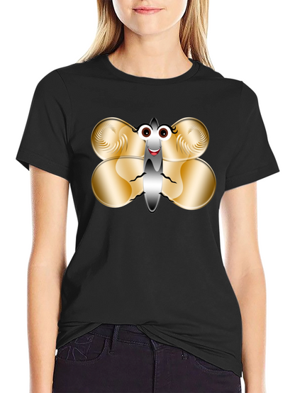 Funny Butterfly Graphic T-Shirt
