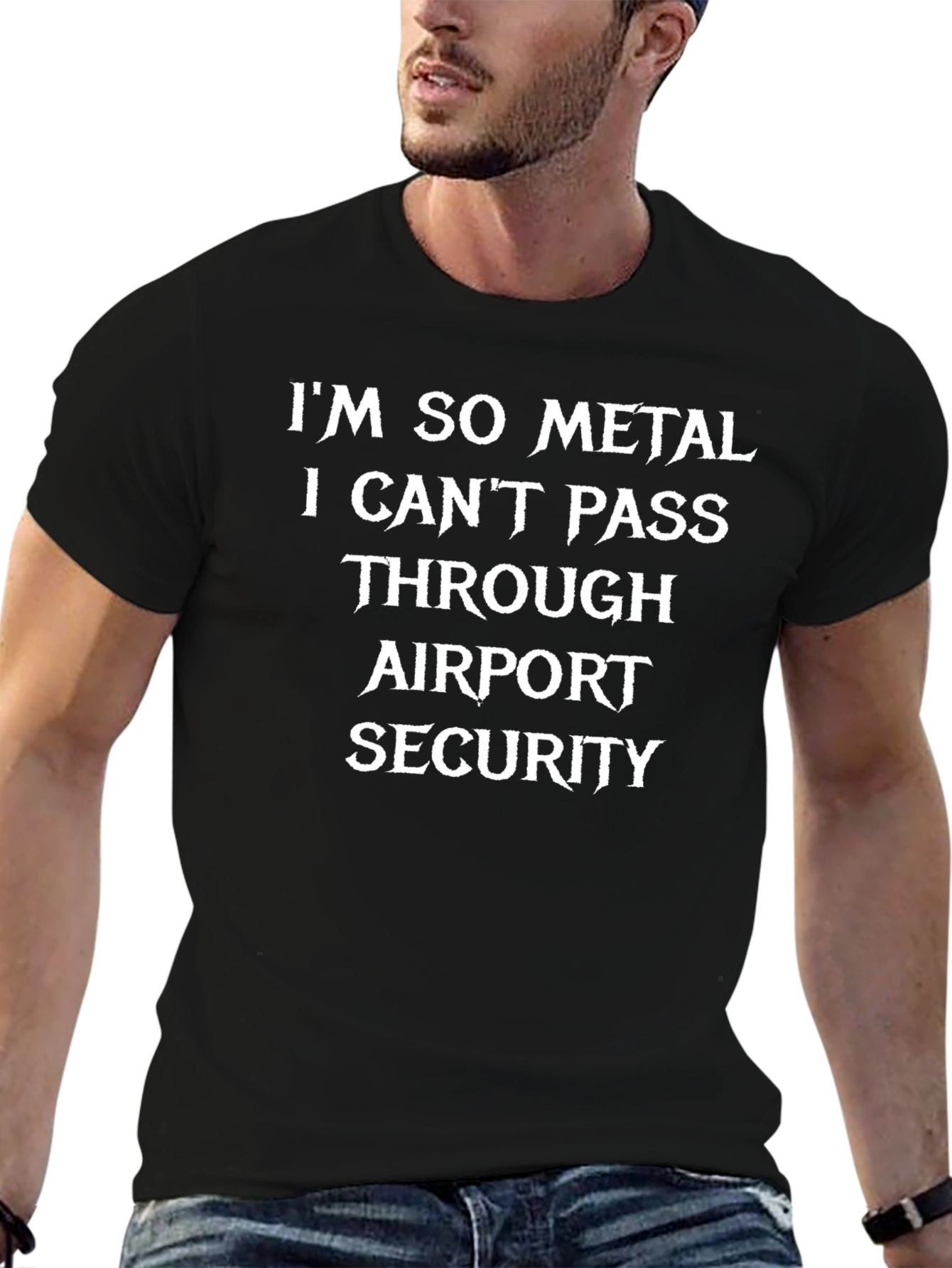 Metal Airport Security Black T-Shirt