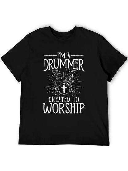 Drummer Worship T-Shirt - Christian Music Tee