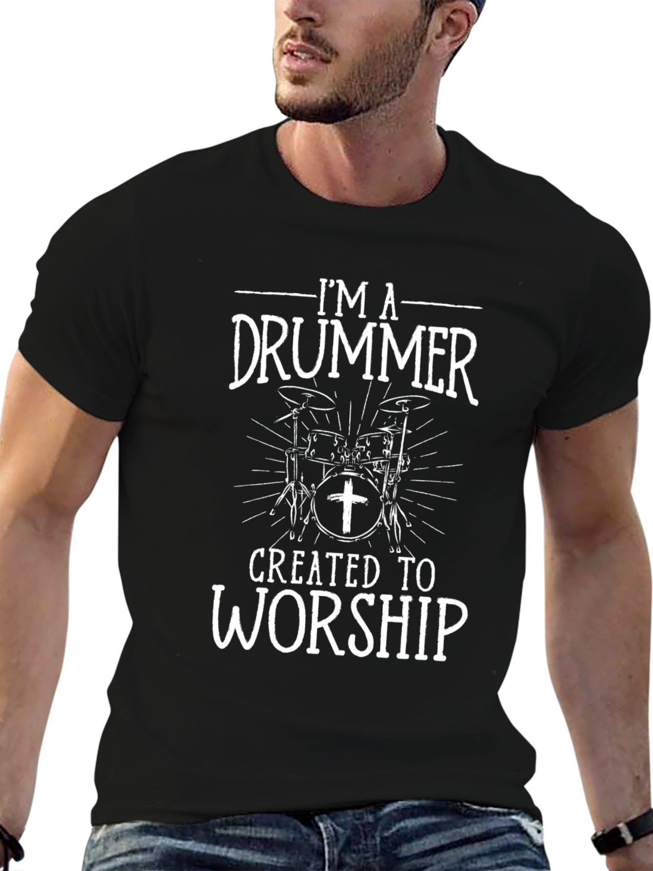 Drummer Worship T-Shirt - Christian Music Tee