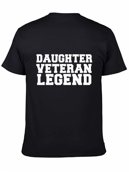 Daughter Veteran Legend T-Shirt - Black