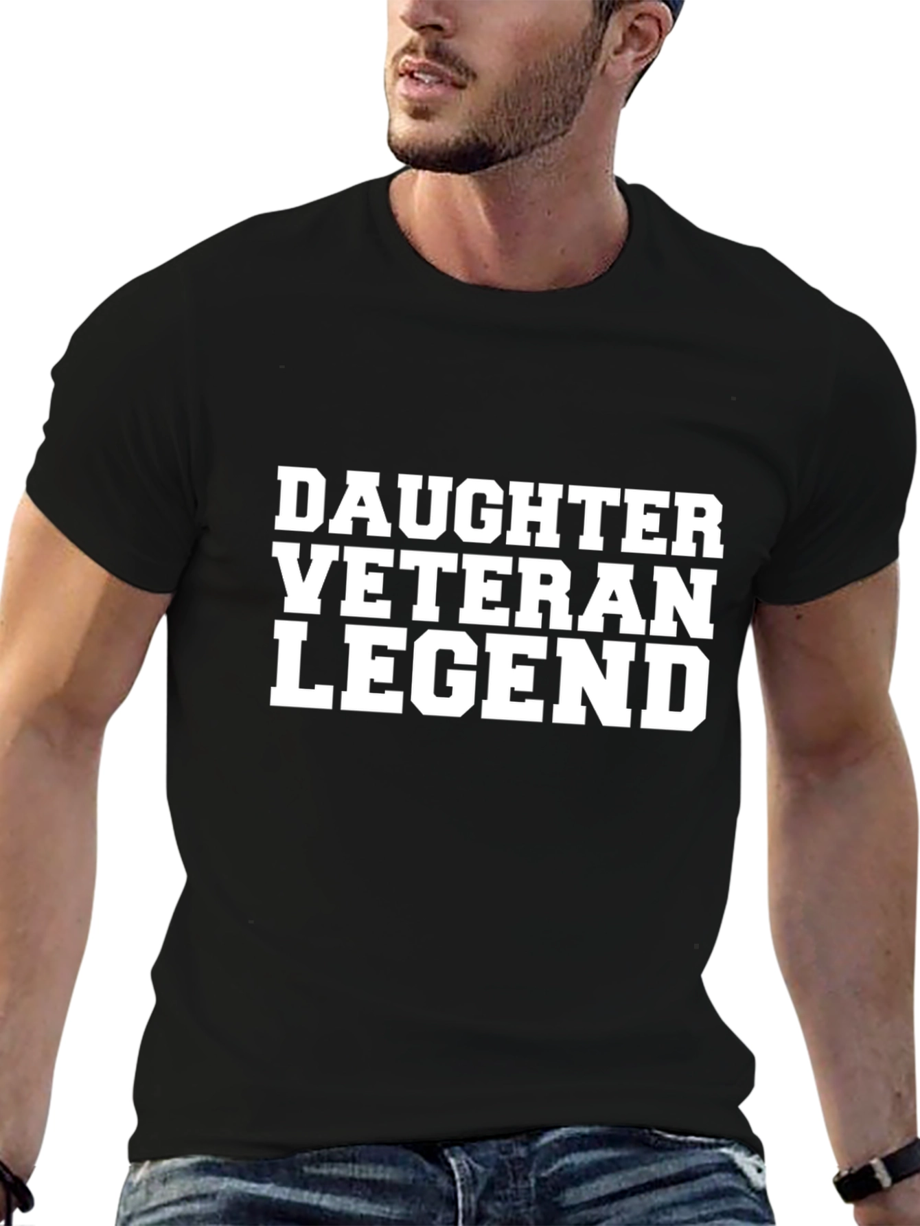 Daughter Veteran Legend T-Shirt - Black