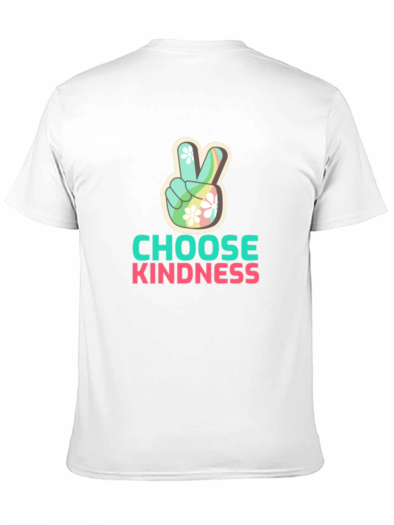 Choose Kindness Peace Sign Graphic Tee - Black