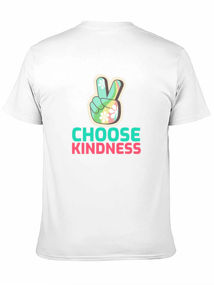 Choose Kindness Peace Sign Graphic Tee - Black