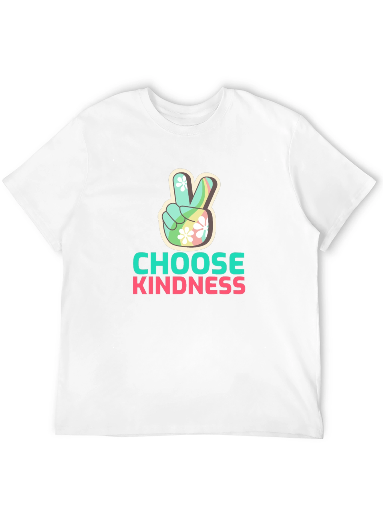 Choose Kindness Peace Sign Graphic Tee - Black