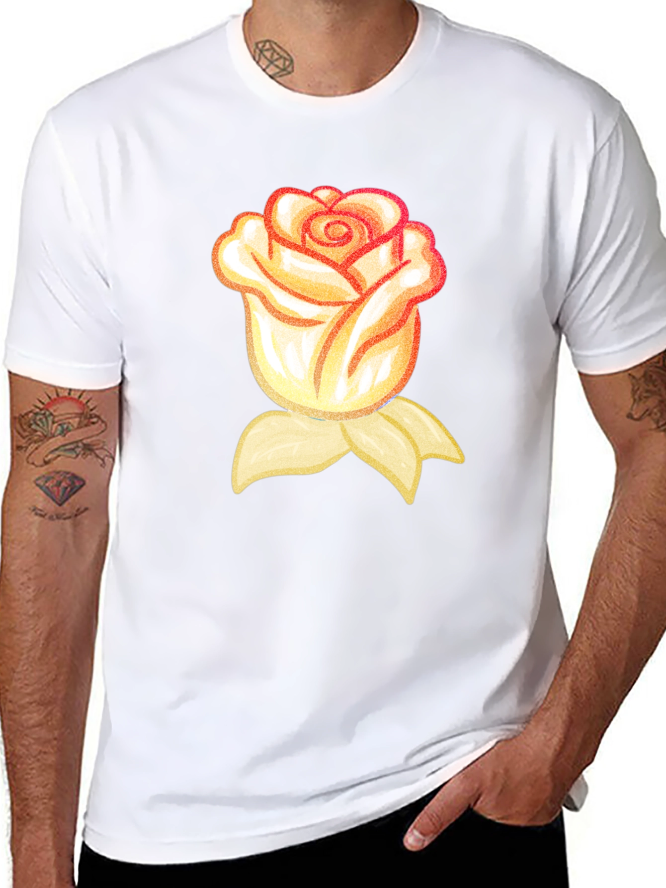 Rose Graphic T-Shirt - Black