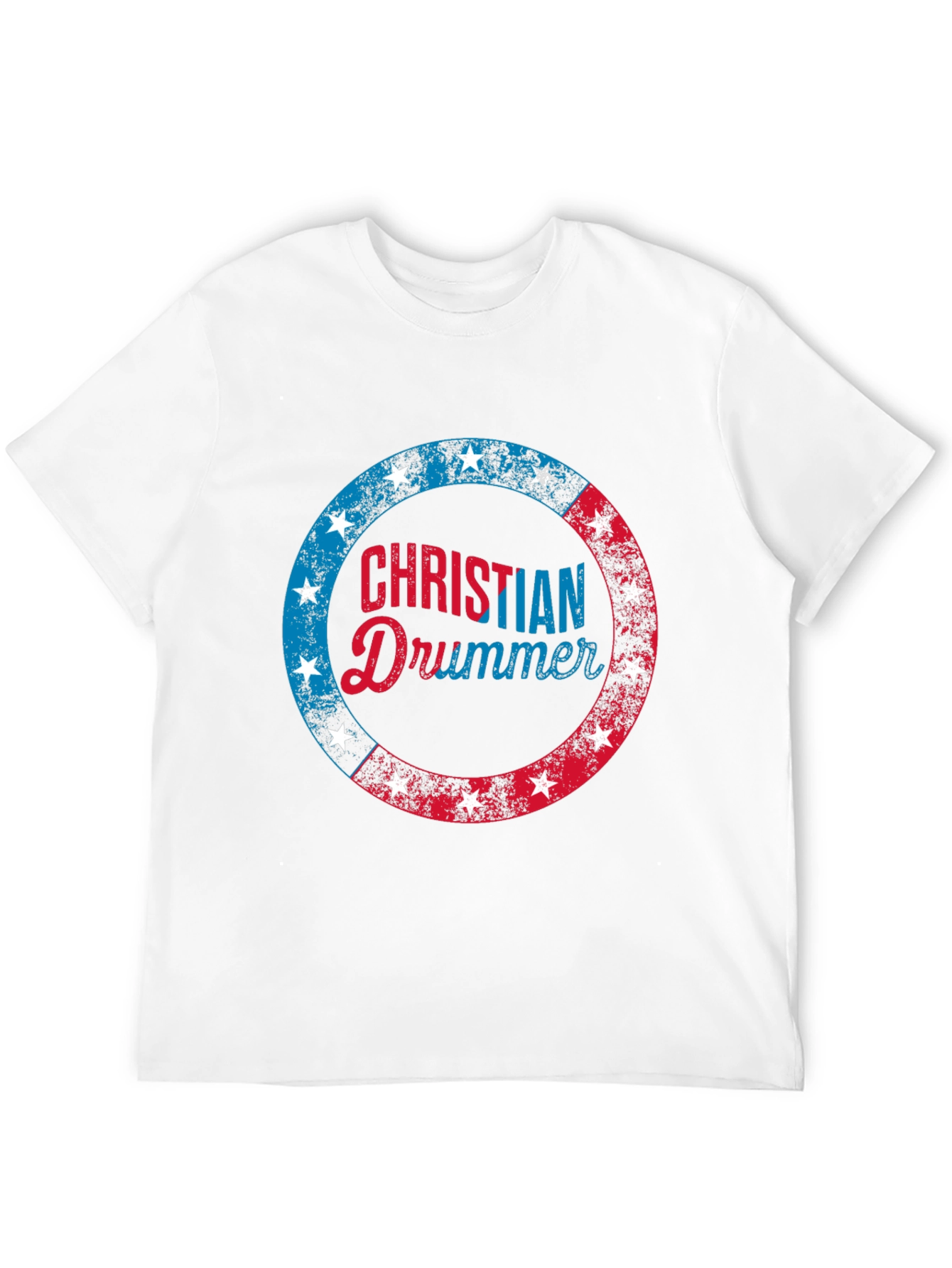 Christian Drummer T-Shirt Patriotic Design