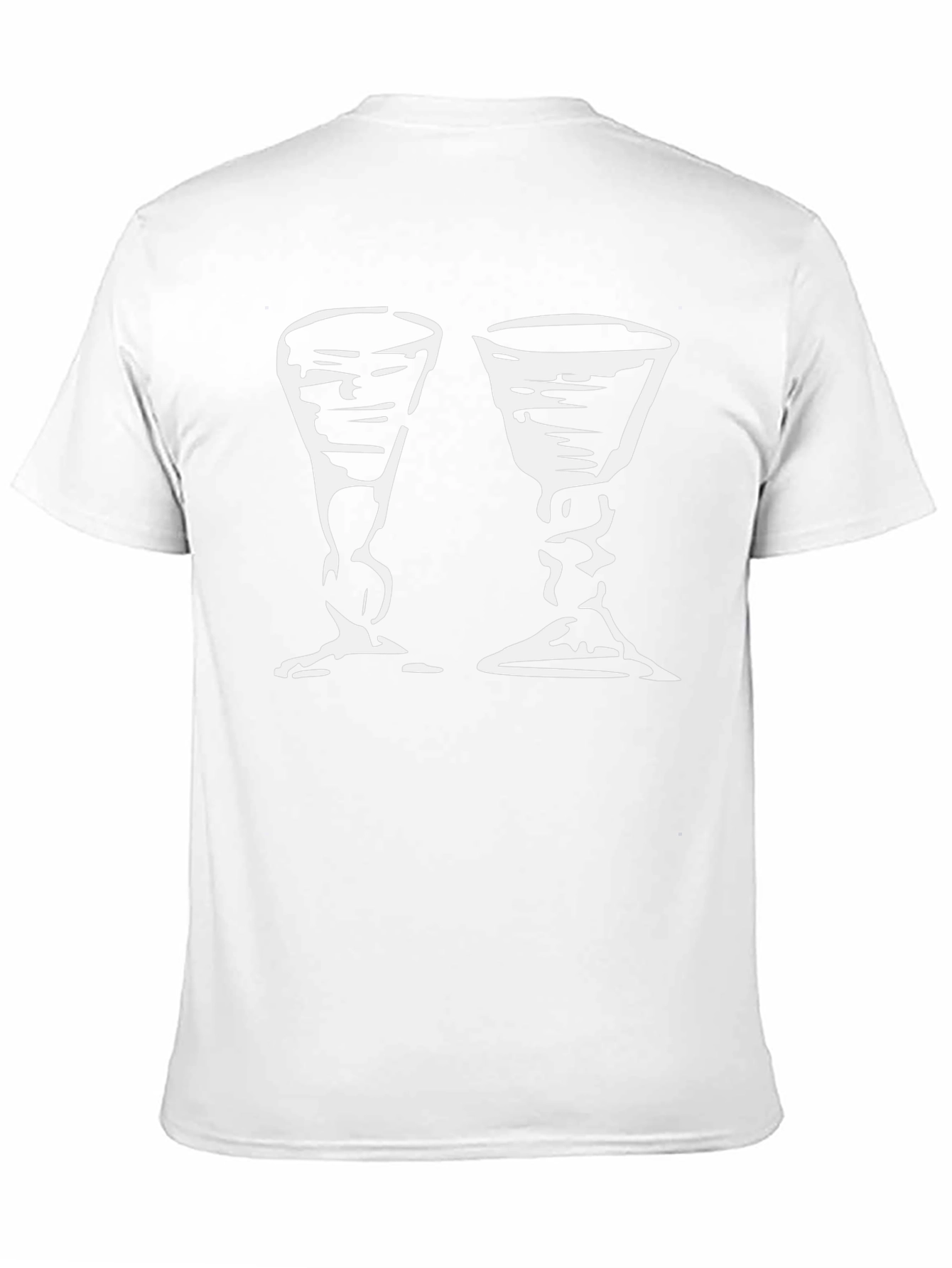 Black T-Shirt with Two Chalice Print