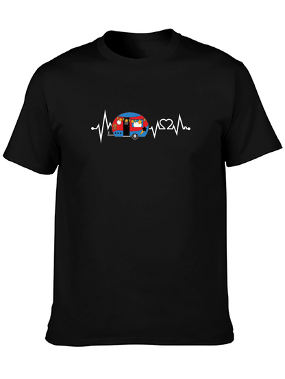 Camper Heartbeat T-Shirt - Camping Lover Tee