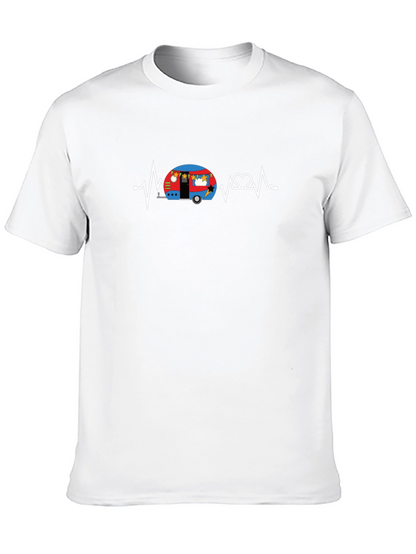 Camper Heartbeat T-Shirt - Camping Lover Tee