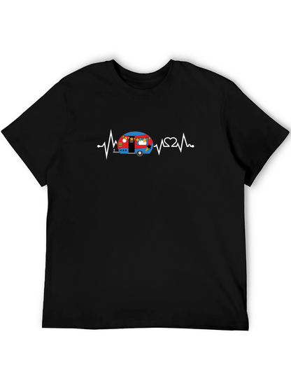 Camper Heartbeat T-Shirt - Camping Lover Tee