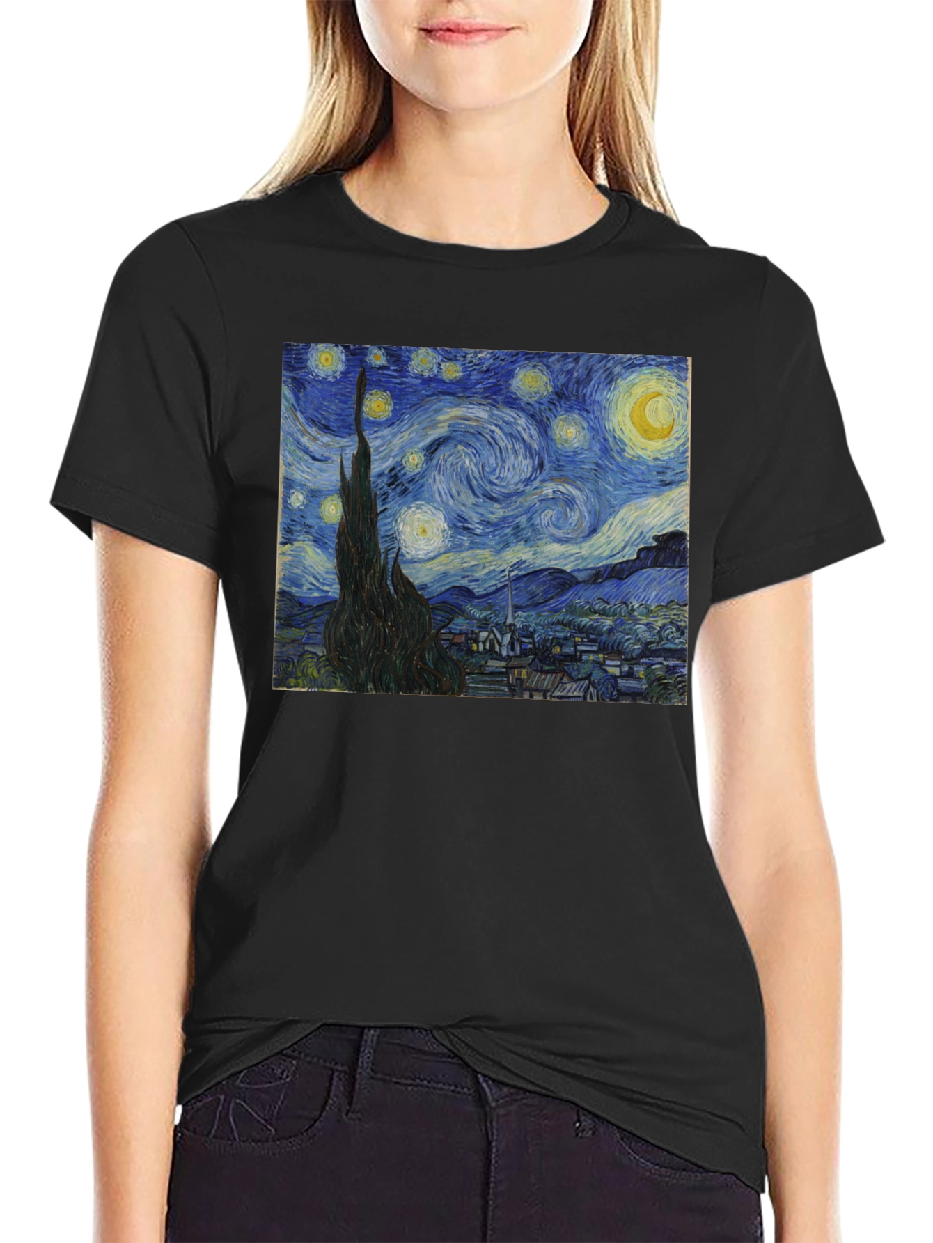 Starry Night Graphic Tee - Art Inspired T-Shirt