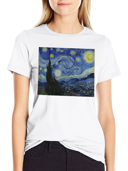 Starry Night Graphic Tee - Art Inspired T-Shirt