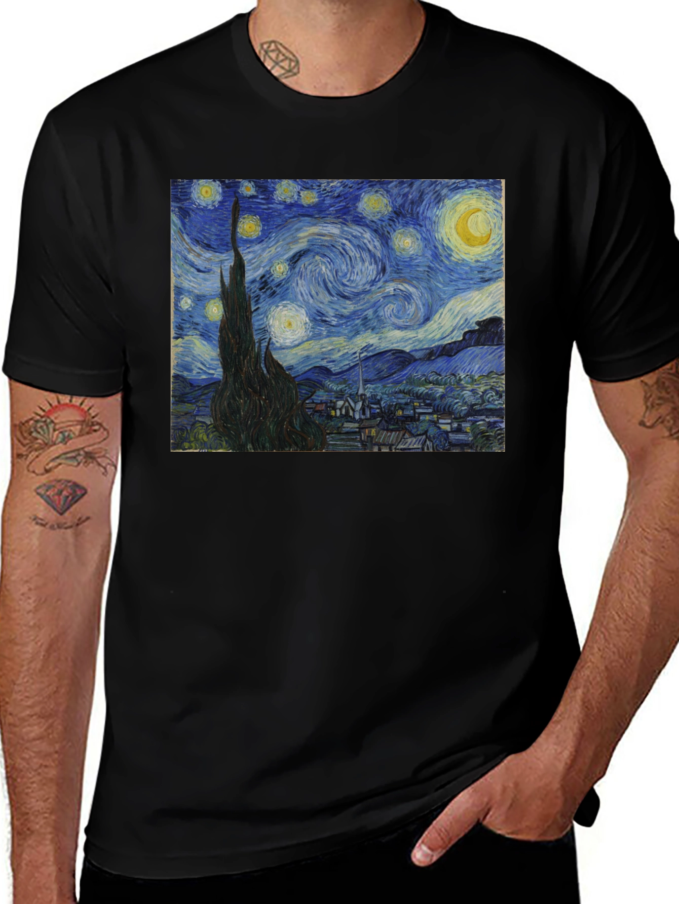Starry Night Graphic Tee - Art Inspired T-Shirt