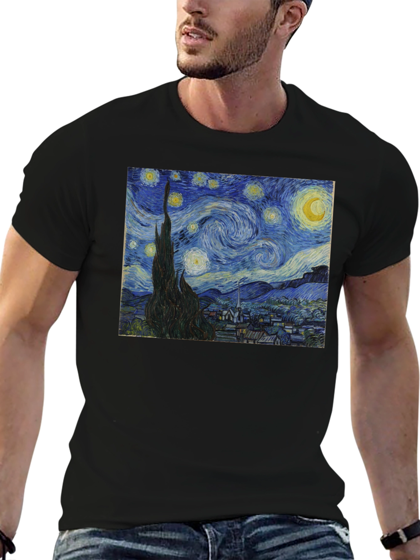 Starry Night Graphic Tee - Art Inspired T-Shirt