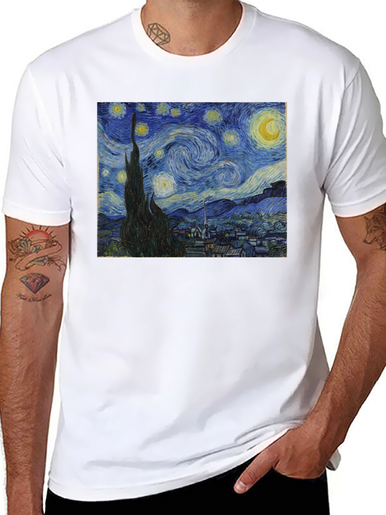 Starry Night Graphic Tee - Art Inspired T-Shirt