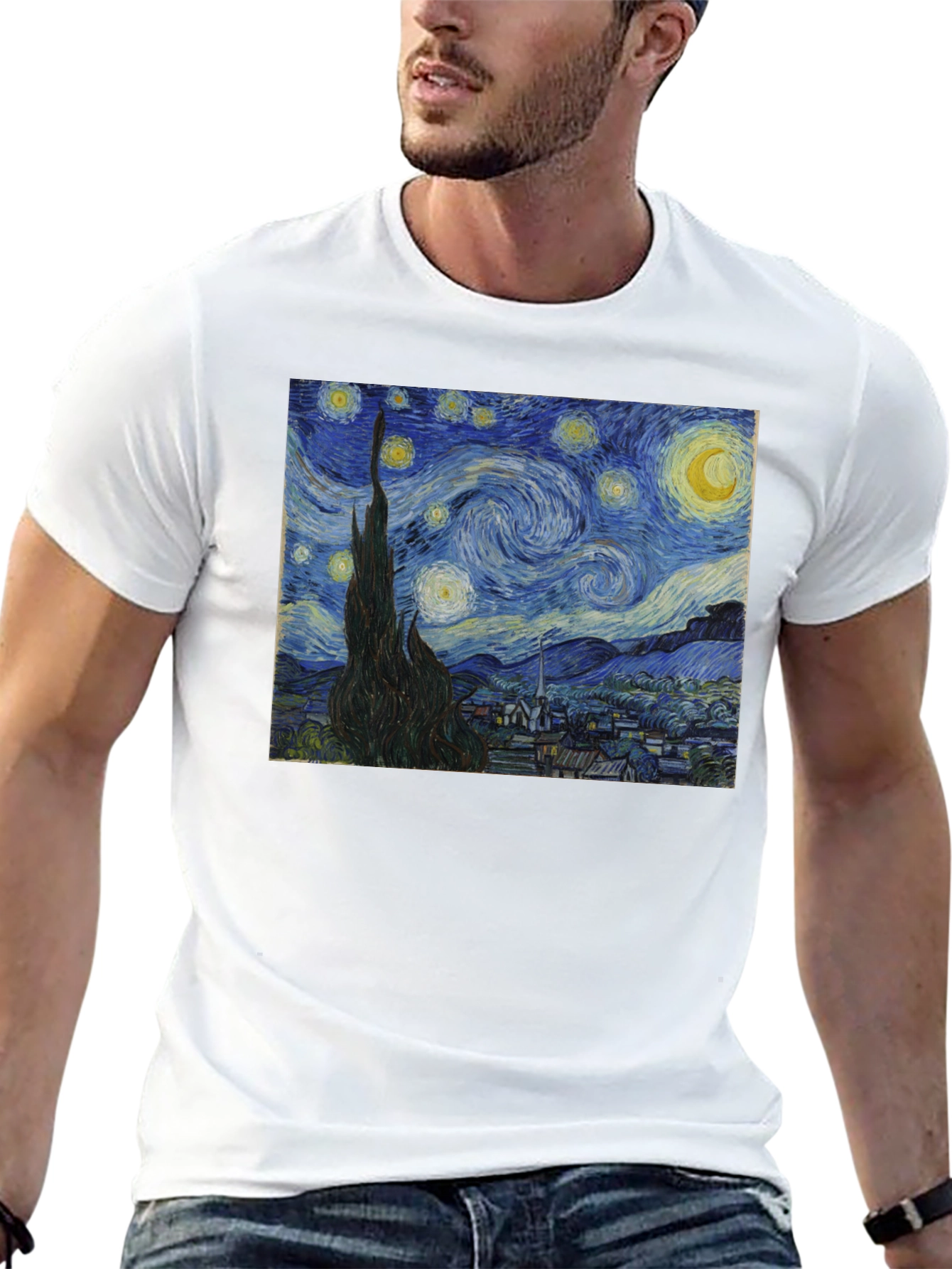 Starry Night Graphic Tee - Art Inspired T-Shirt