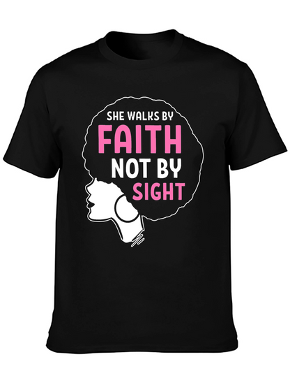 Faith Afro Graphic Tee - Walk by Faith Shirt