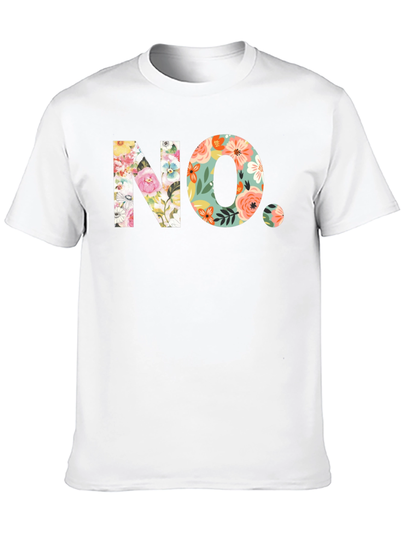 Floral NO. Graphic T-Shirt - Trendy & Unique