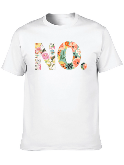 Floral NO. Graphic T-Shirt - Trendy & Unique