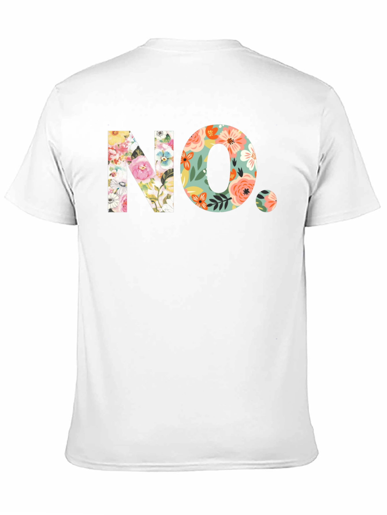 Floral NO. Graphic T-Shirt - Trendy & Unique