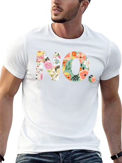 Floral NO. Graphic T-Shirt - Trendy & Unique