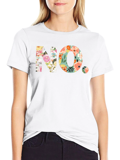 Floral NO. Graphic T-Shirt - Trendy & Unique