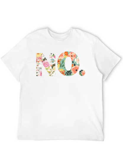 Floral NO. Graphic T-Shirt - Trendy & Unique