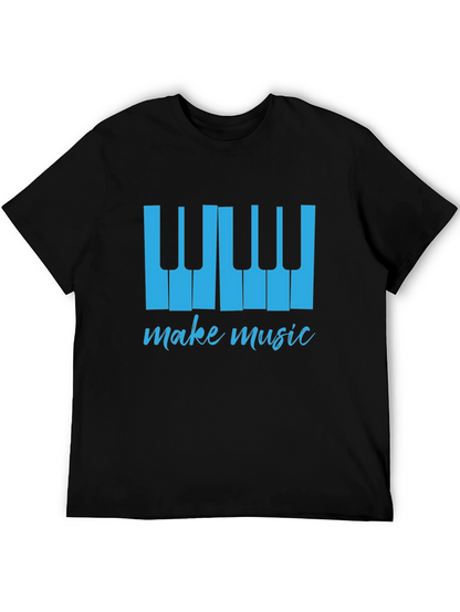Make Music Tee - Piano Keys Graphic T-Shirt