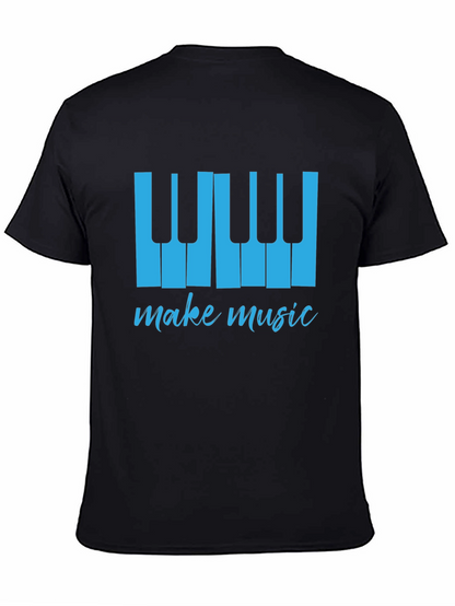 Make Music Tee - Piano Keys Graphic T-Shirt
