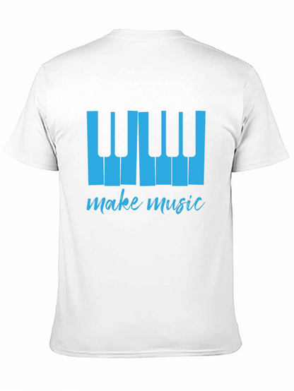 Make Music Tee - Piano Keys Graphic T-Shirt