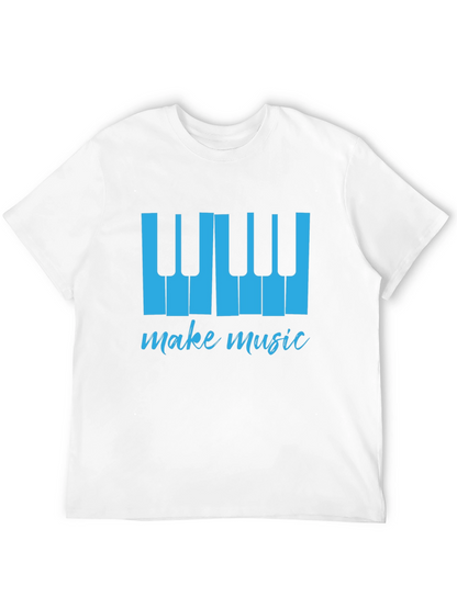 Make Music Tee - Piano Keys Graphic T-Shirt