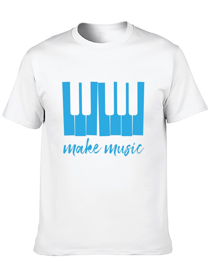 Make Music Tee - Piano Keys Graphic T-Shirt