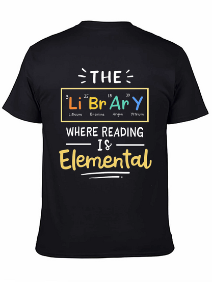 Library Elemental T-Shirt - Reading is Elemental