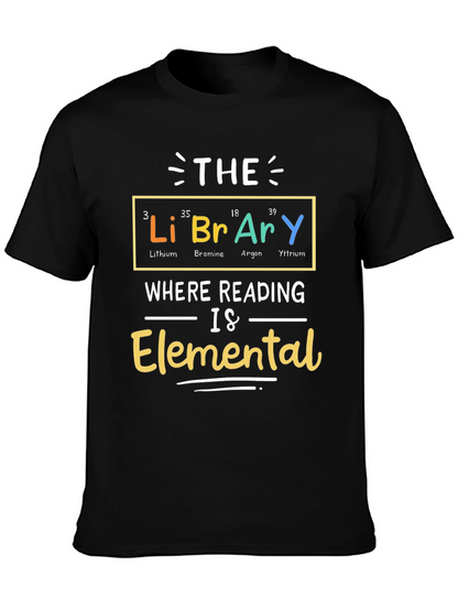 Library Elemental T-Shirt - Reading is Elemental