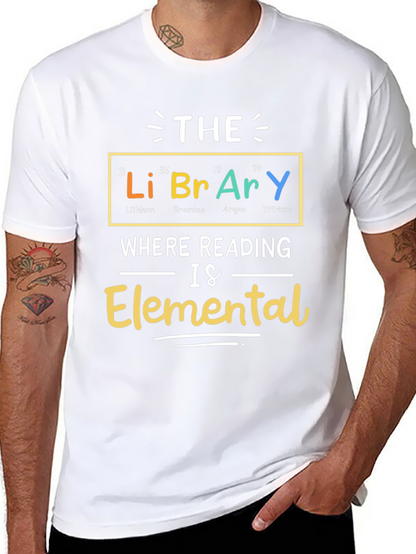 Library Elemental T-Shirt - Reading is Elemental