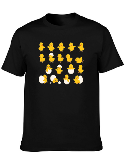 Cute Chick Hatching Black T-Shirt