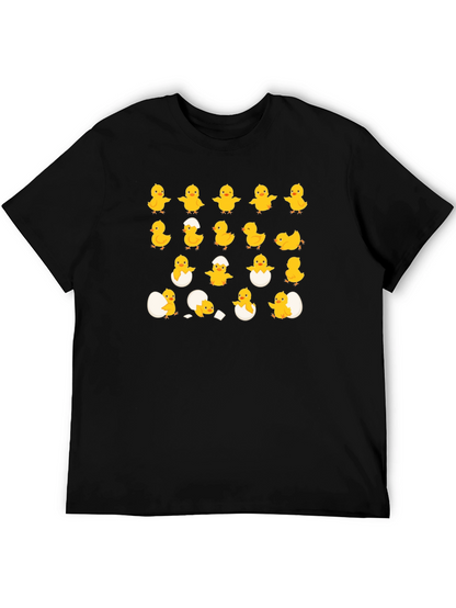 Cute Chick Hatching Black T-Shirt