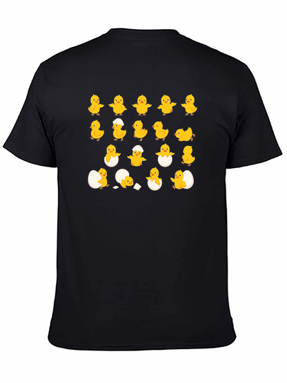 Cute Chick Hatching Black T-Shirt