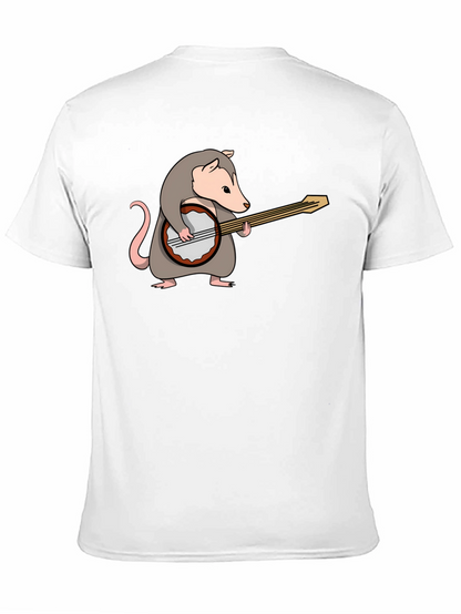Opossum Banjo Player Graphic T-Shirt