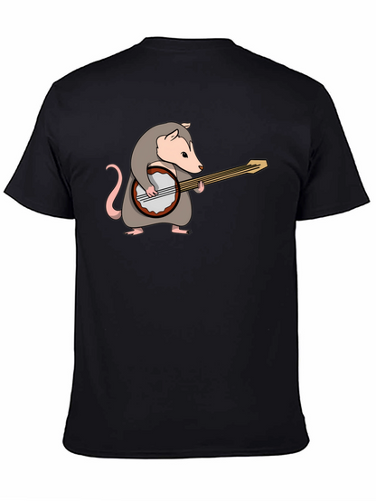 Opossum Banjo Player Graphic T-Shirt