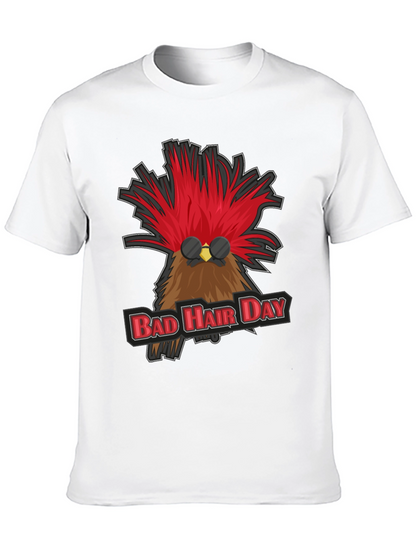 Bad Hair Day Rooster Graphic T-Shirt