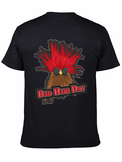 Bad Hair Day Rooster Graphic T-Shirt
