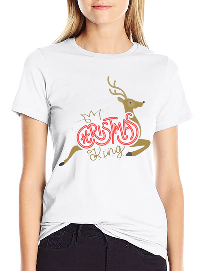 Christmas King Reindeer Graphic Tee