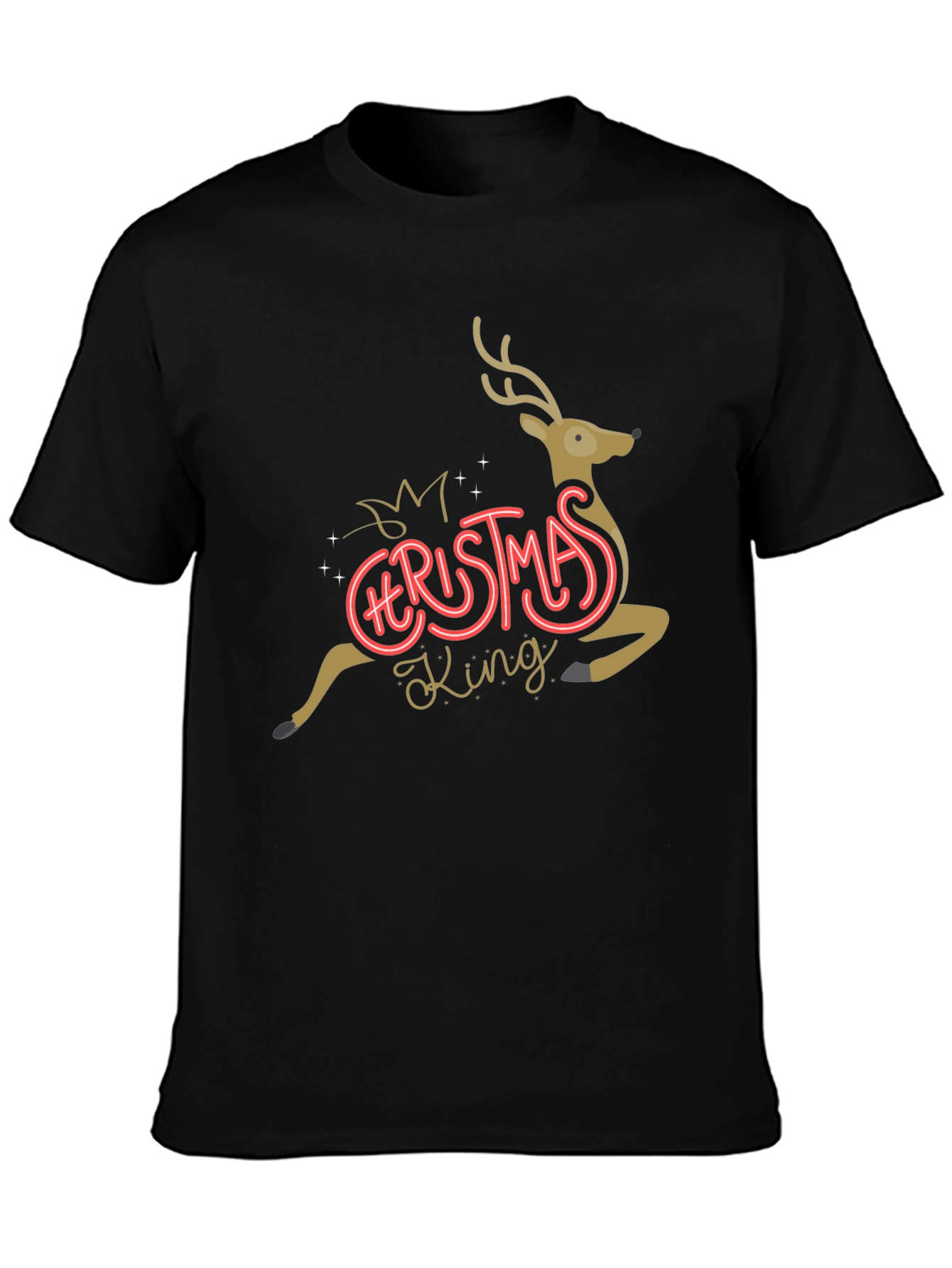 Christmas King Reindeer Graphic Tee