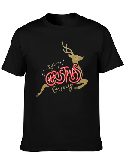Christmas King Reindeer Graphic Tee