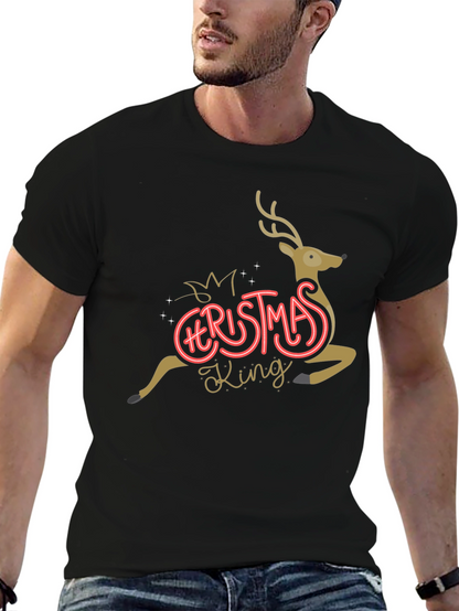 Christmas King Reindeer Graphic Tee