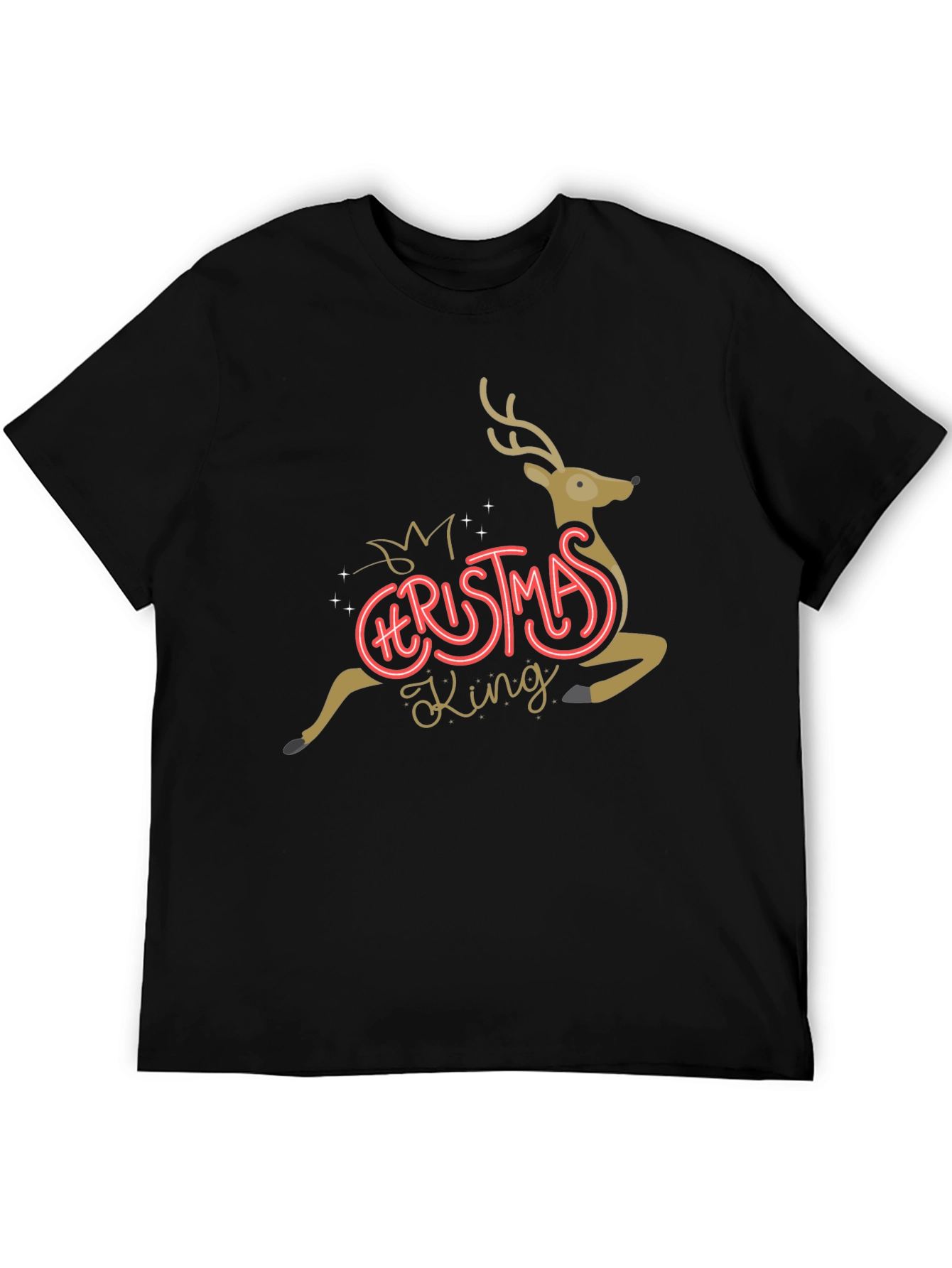 Christmas King Reindeer Graphic Tee
